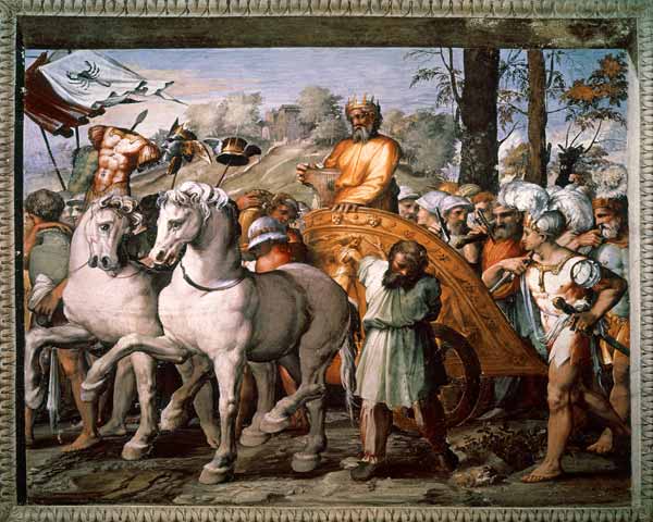 Raphael / David s Triumph / c.1515/18 from (Raffael) Raffaello Santi