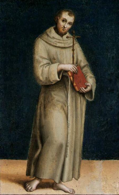 St. Francis of Assisi from the Colonna Altarpiece from (Raffael) Raffaello Santi