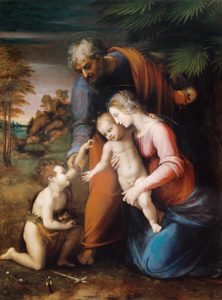 Heilige Familie mit dem kleinem Johannes from (Raffael) Raffaello Santi
