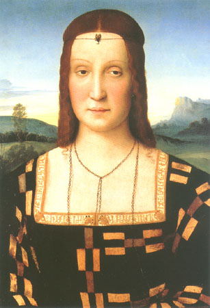 Porträt der Elisabetta Gonzaga from (Raffael) Raffaello Santi