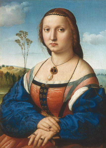 Portrait of Maddalena Doni from (Raffael) Raffaello Santi