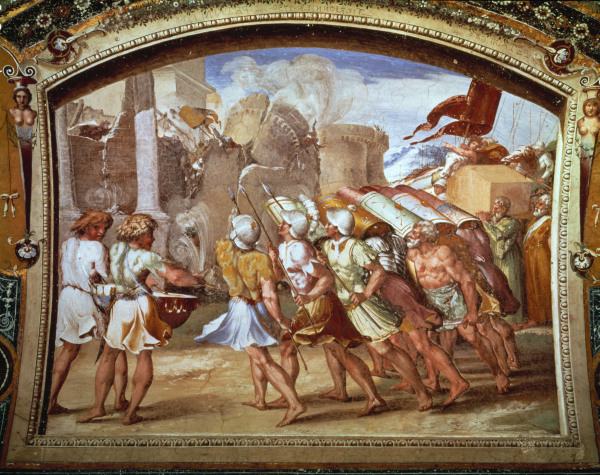 Raphael / The Fall of Jericho / c.1515 from (Raffael) Raffaello Santi