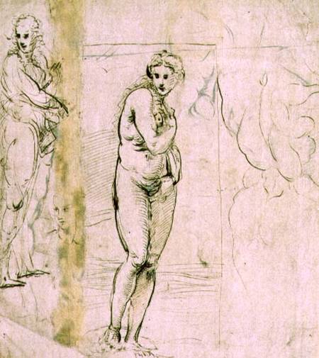 Study of Venus (pen & ink) from (Raffael) Raffaello Santi