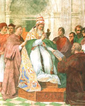 Gregor IX. empfängt die Dekretalien (Detail Ausschnitt)