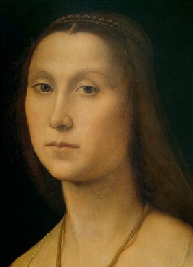 Porträt einer Frau (La Muta), Ausschnitt
