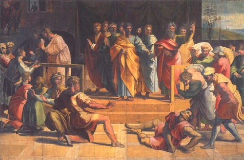 Der Tod des Ananias from (Raffael) Raffaello Santi