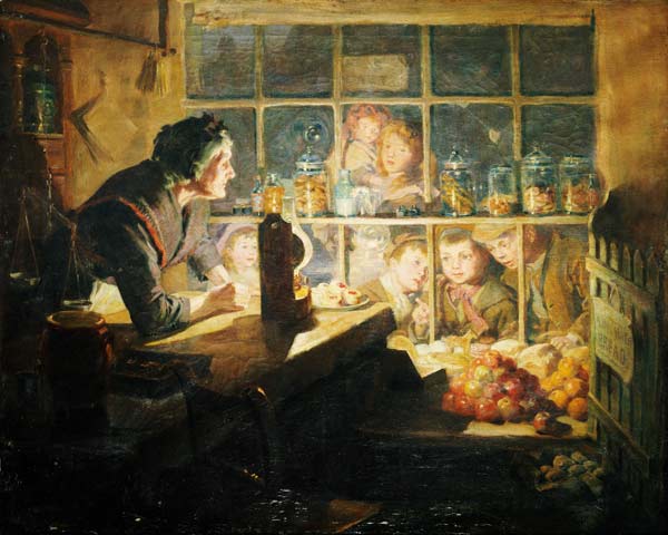 The Village Sweet Shop from Ralph Hedley