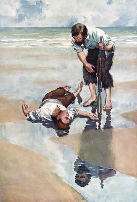Illustration für Robinson Crusoe von Daniel Defoe