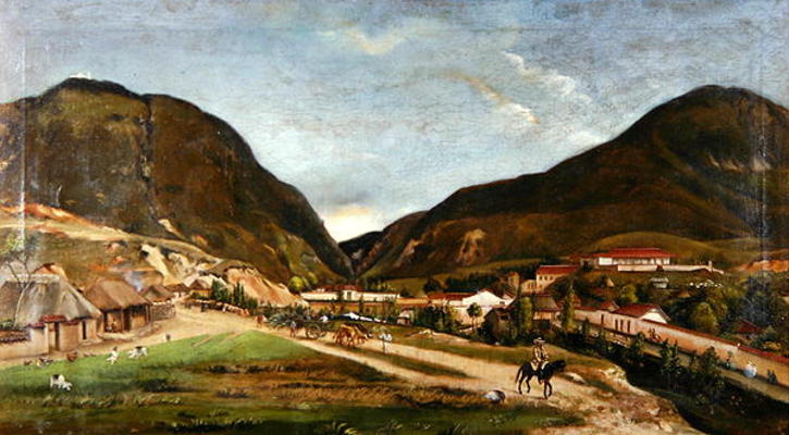 Bolivar's Villa at Bogota (oil on canvas) from Ramon Torres Mendez