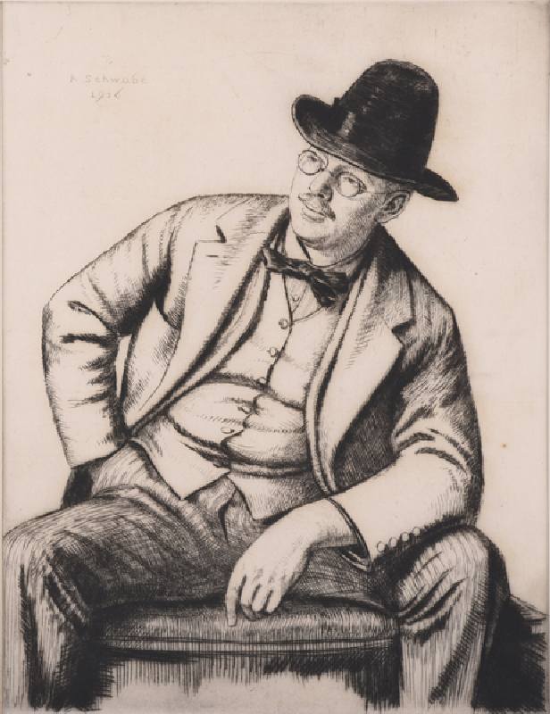 Portrait of Francis Dodd, 1916 (etching) from Randolph Schwabe