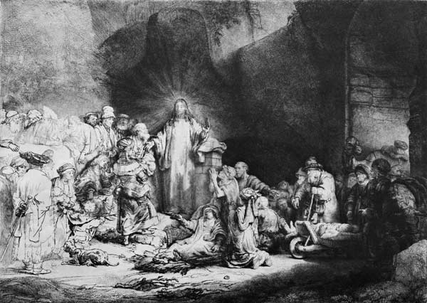 Christus heilt die Kranken (sog. Hundertguldenblatt) from Rembrandt van Rijn