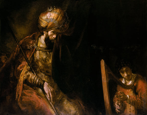David spielt vor Saul from Rembrandt van Rijn