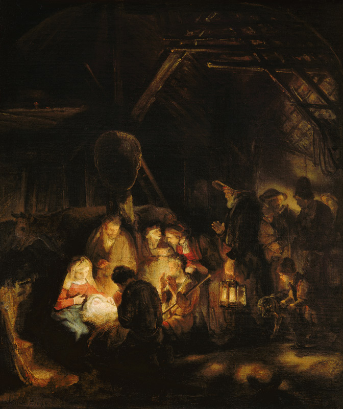 Anbetung der Hirten from Rembrandt van Rijn