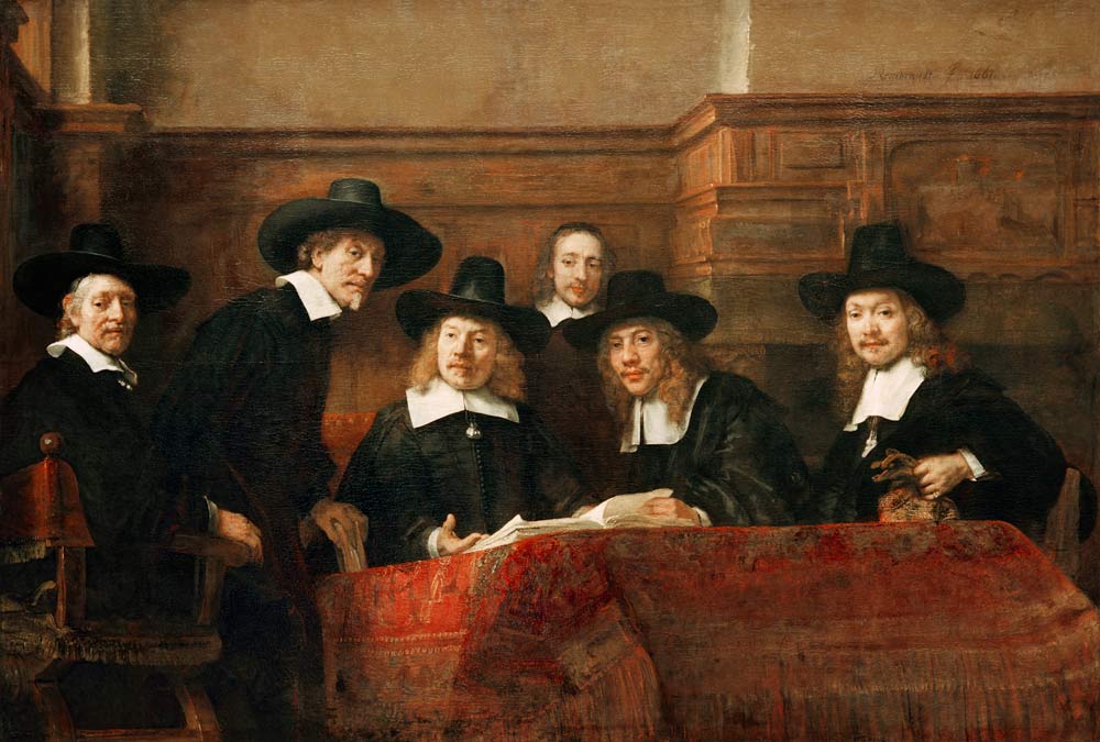 Die Vorsteher der Tuchfärberzunft from Rembrandt van Rijn