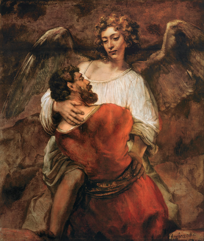 Jakobs Kampf mit dem Engel from Rembrandt van Rijn