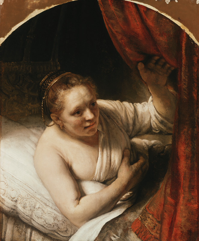 Sarah erwartet Tobias in der Hochzeitsnacht. from Rembrandt van Rijn