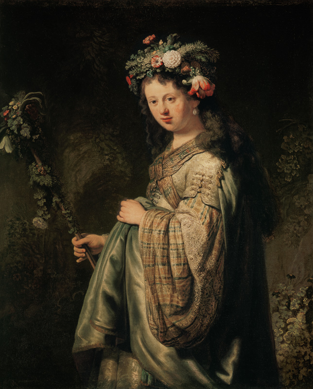 Rembrandt, Saskia als Flora from Rembrandt van Rijn