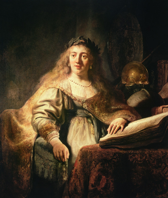 Saskia as Minerva from Rembrandt van Rijn