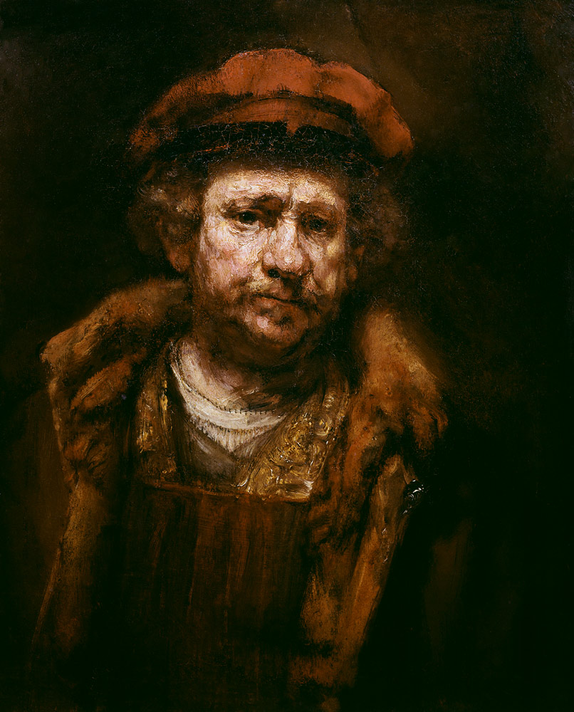 Rembrandt, Selbstbildnis mit roter Mütze from Rembrandt van Rijn