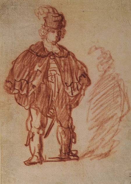 An Actor Standing from Rembrandt van Rijn