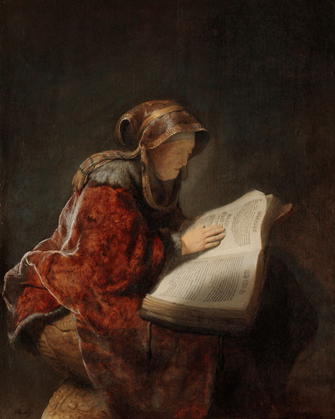 Anna the Prophetess from Rembrandt van Rijn
