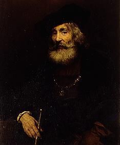 Bildnis eines alten Mannes mit Stock und Hut. from Rembrandt van Rijn