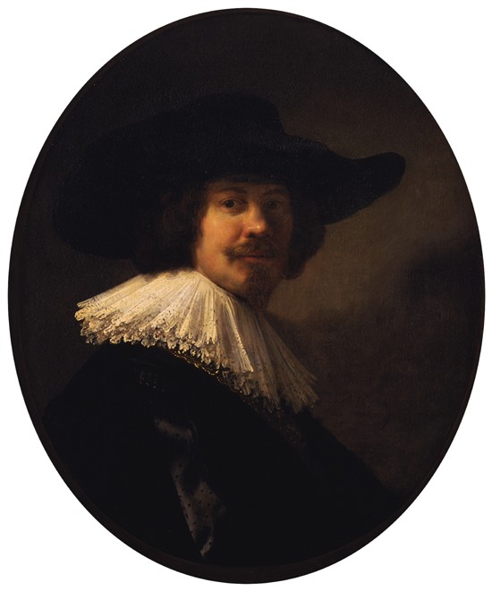 Portrait of a Man in a Broad-Brimmed Hat from Rembrandt van Rijn