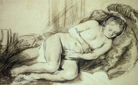Reclining Female Nude from Rembrandt van Rijn
