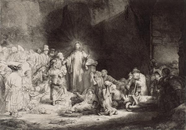 Christ healing the sick (The Hundred Guilder Print) from Rembrandt van Rijn