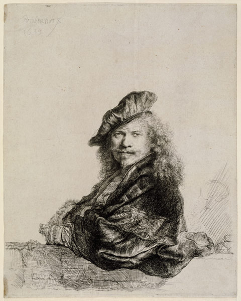 Selbstbildnis mit aufgelehntem Arm from Rembrandt van Rijn