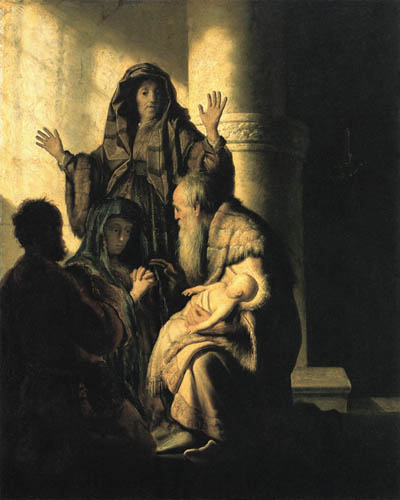 Simeon im Tempel II from Rembrandt van Rijn