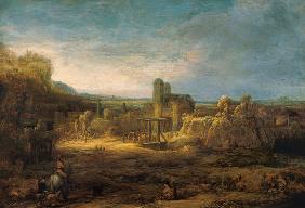 Rembrandt / Landscape with Drawbridge
