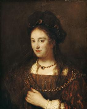 Rembrandts Gattin Saskia.
