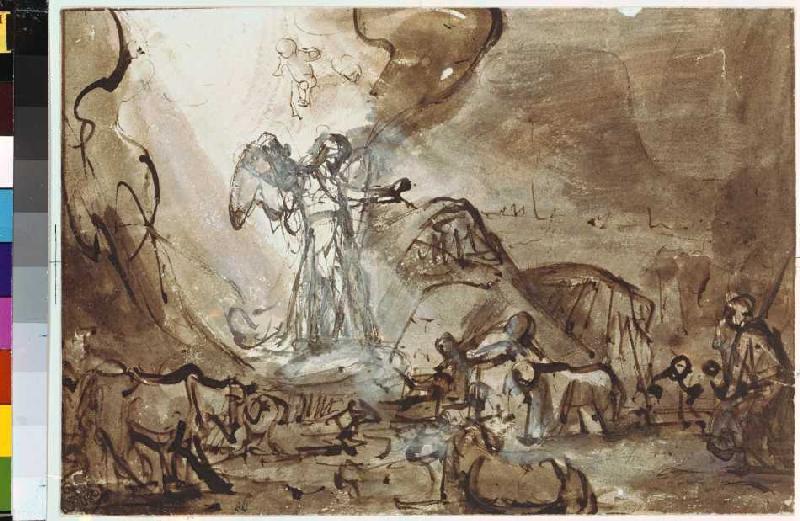 Verkündigung an die Hirten from Rembrandt van Rijn