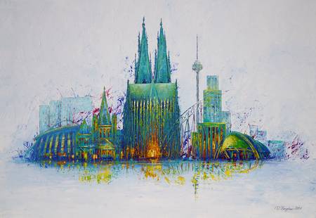 Köln Skyline Spring