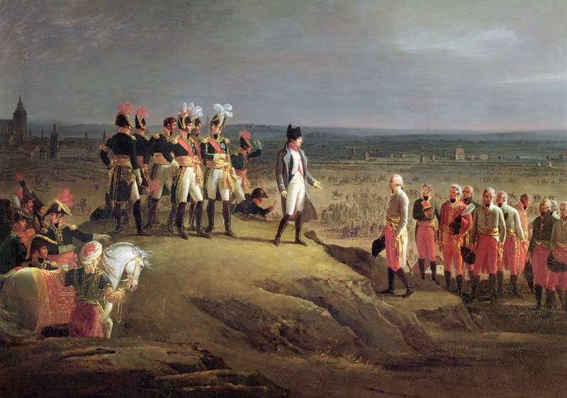 Napoleon I (1769-1821) Receiving General Mack (1752-1828) at the Surrender of Ulm, 20th October 1805 from Rene Theodore Berthon