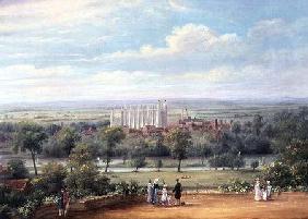 Eton College from the terrace of Windsor Castle