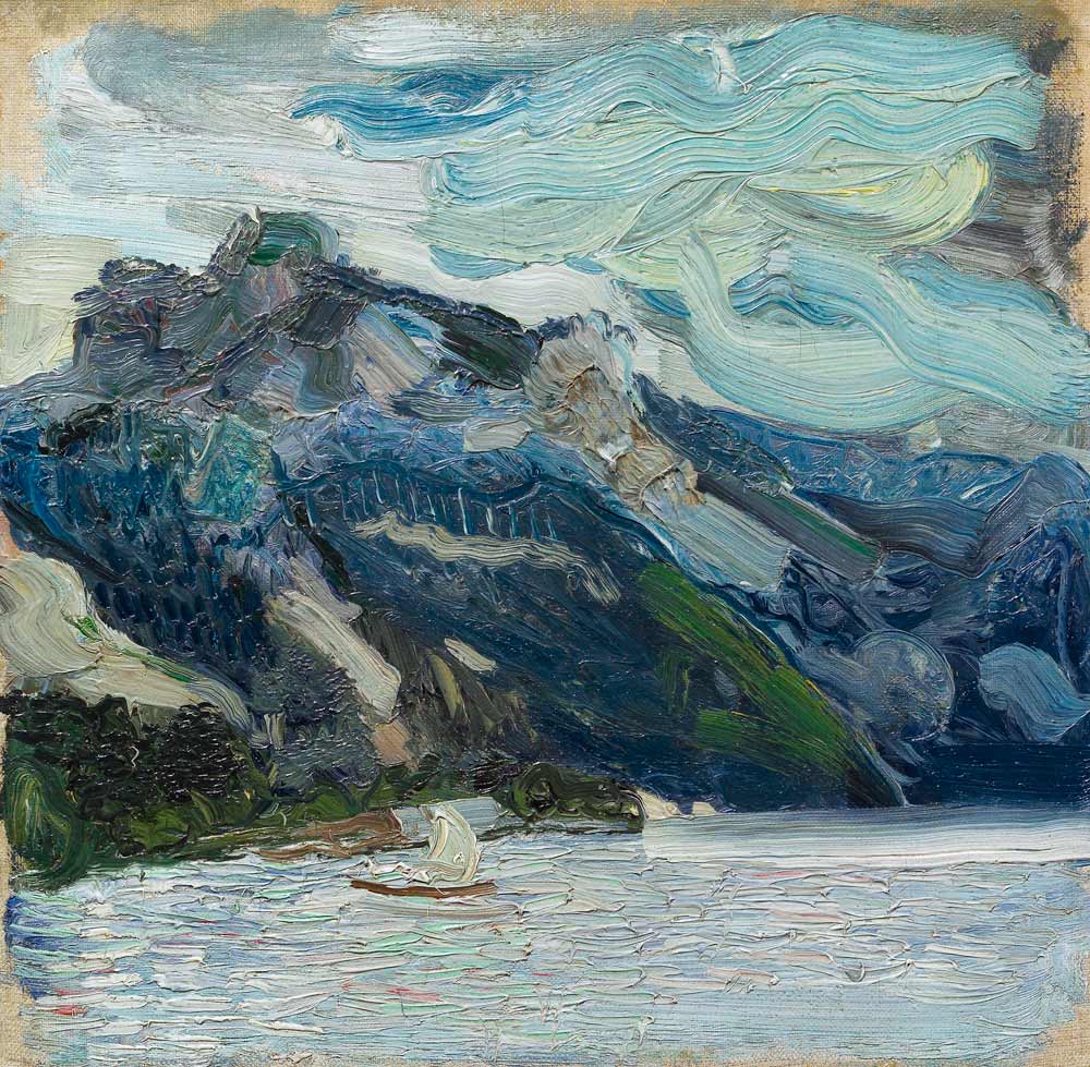 Lake Traun with Mountain Sleeping Greek from Richard Gerstl