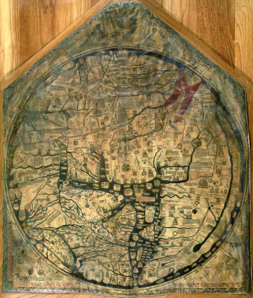 Mappa Mundi, c.1290 (vellum) from Richard of Haldingham