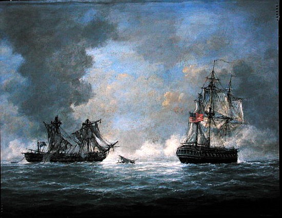 The action between U.S Frigate ''United States'' and the British frigate ''Macedonian'' off the Cana from Richard  Willis