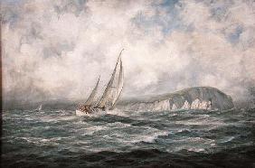 Off the Needles, Isle of Wight, 1997 (oil on canvas) 