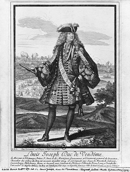 Louis Joseph de Bourbon, Duke of Vendome, known as ''The Great Vendome'' from Robert Bonnart