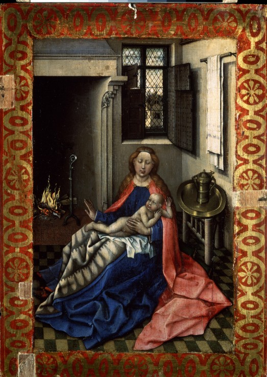 Madonna and Child before a Fireplace from Robert Campin