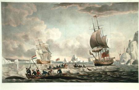 The North West or Davis's Streights Whale Fishery, published by John & Josiah Boydell from Robert Dodd