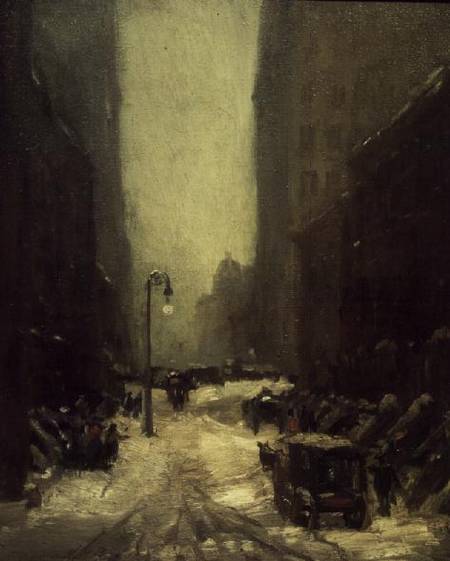 New York Street Under Snow from Robert Henri