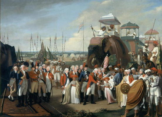 The reception of the Mysorean Hostage Princes by Lieutenant General Lord Cornwallis (1738-1805) c.17 from Robert Home