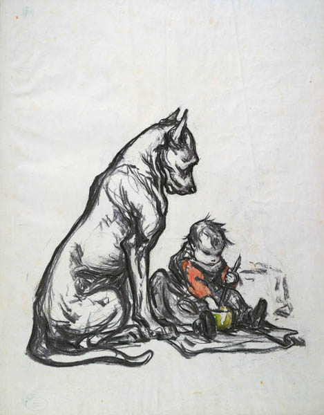 Dog and child from Robert Noir