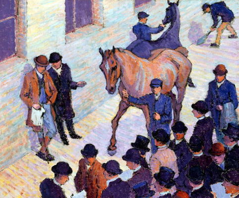 A Sale at Tattersalls, 1911 (oil on canvas) from Robert Polhill Bevan