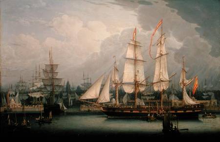 Four-Masted Clipper Ship in Liverpool Harbour from Robert Salmon