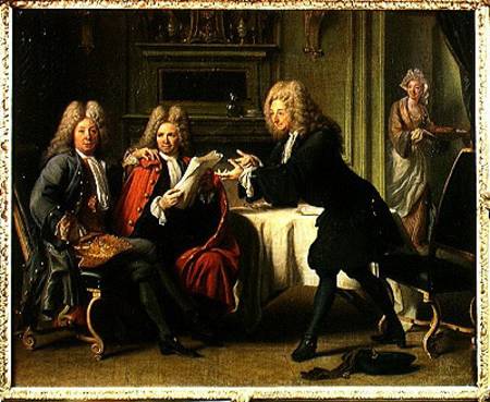 Bodin, the King's Doctor, in the Company of Dufresny and Crebillon at the House in Auteuil from Robert Tournieres